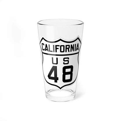 US 48 California 1926 (California) (Road Sign) Pint Glass 16oz 16oz - Go Mug Yourself