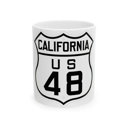 US 48 California 1926 (California) (Road Sign) White Coffee Mug 11oz - Go Mug Yourself
