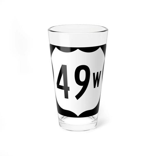 US 49W (Mississippi) (Road Sign) Pint Glss 16oz 16oz - Go Mug Yourself