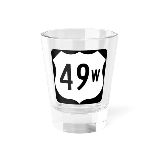 US 49W (Mississippi) (Road Sign) Shot Glass 1.5oz 1.5oz - Go Mug Yourself