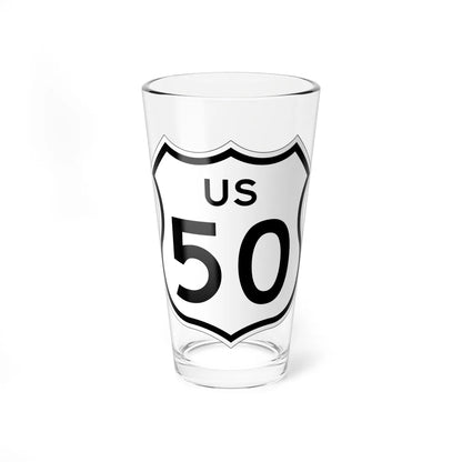 US 50 1961 cutout (California) (Road Sign) Pint Glass 16oz - Go Mug Yourself