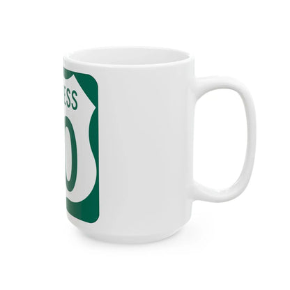 US 50 Business MD (Maryland) (Road Sign) White Coffee Mug - Go Mug Yourself