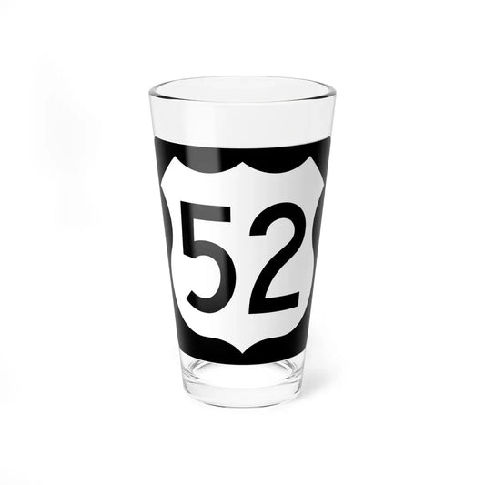 US 52 IA (Iowa) (Road Sign) Pint Glass 16oz 16oz - Go Mug Yourself