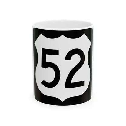 US 52 IA (Iowa) (Road Sign) White Coffee Mug 11oz - Go Mug Yourself