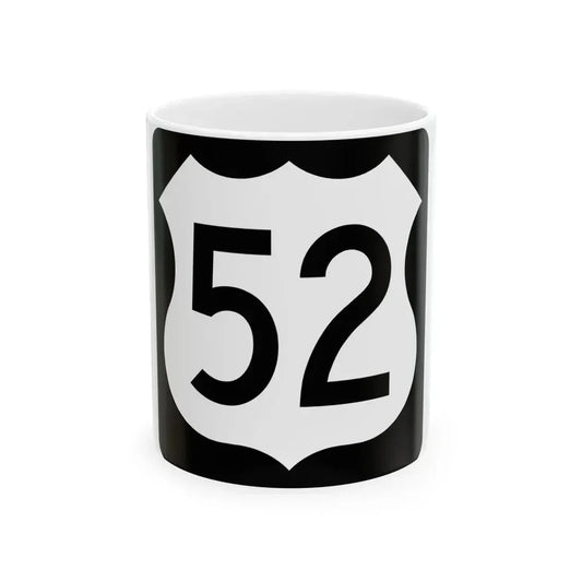 US 52 IA (Iowa) (Road Sign) White Coffee Mug 11oz - Go Mug Yourself