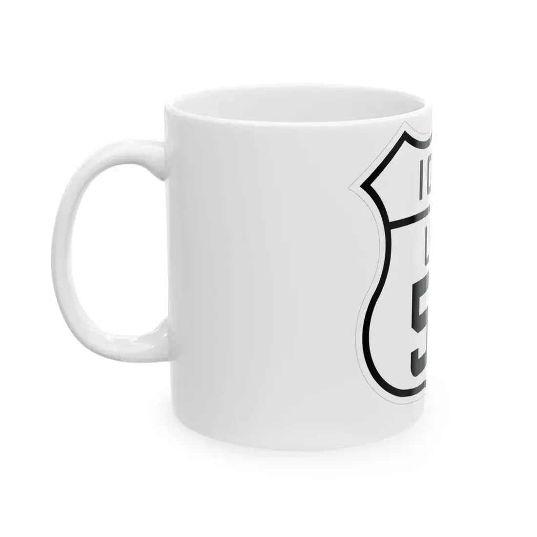US 52 Iowa 1926 (Iowa) (Road Sign) White Coffee Mug - Go Mug Yourself