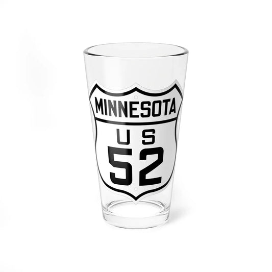 US 52 Minnesota 1926 (Minnesota) (Road Sign) Pint Glass 16oz 16oz - Go Mug Yourself