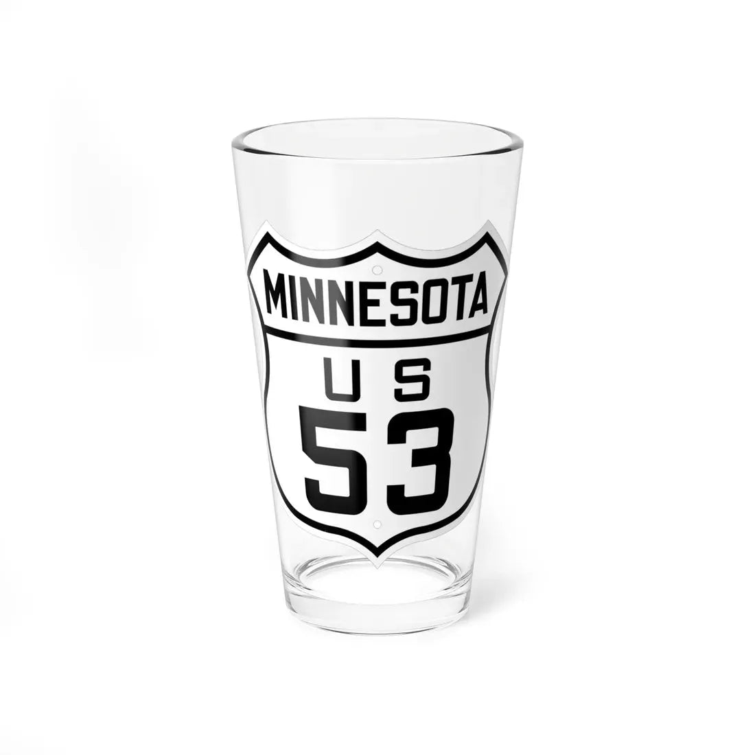 US 53 Minnesota 1926 (Minnesota) (Road Sign) Pint Glass 16oz 16oz - Go Mug Yourself