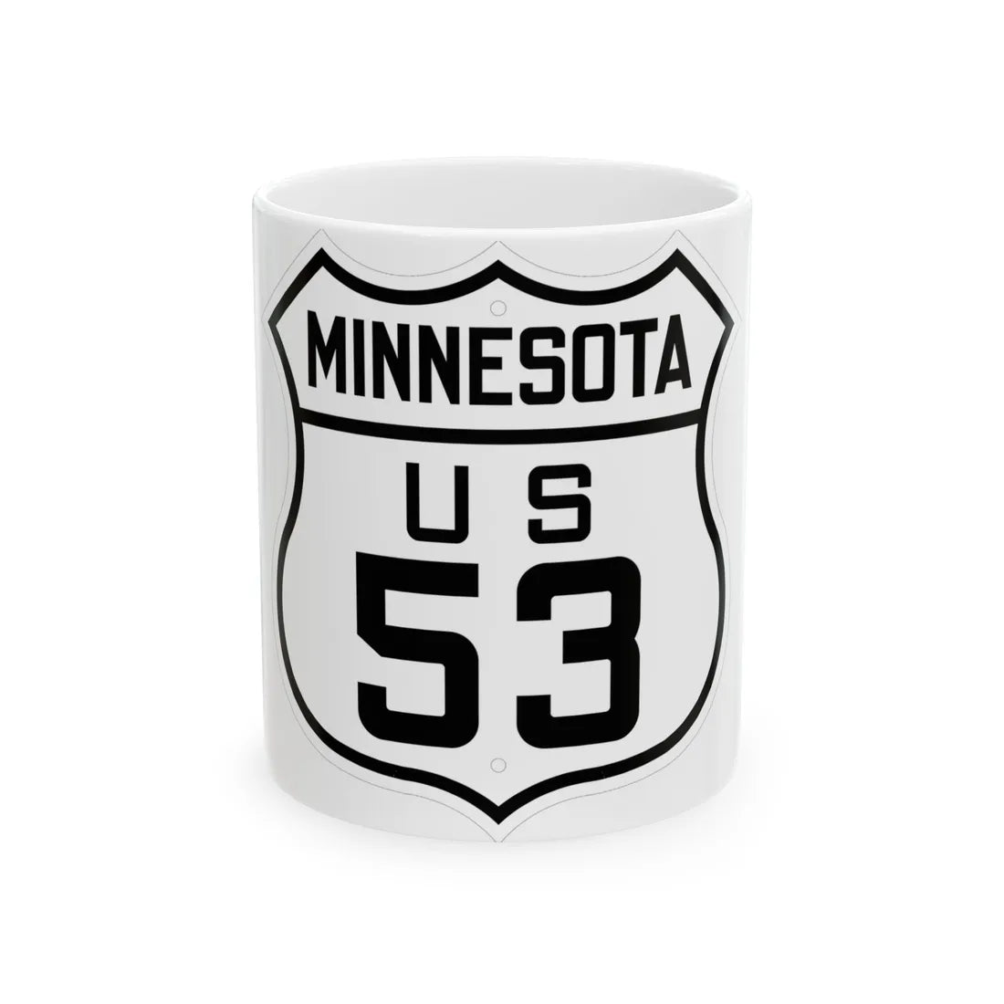US 53 Minnesota 1926 (Minnesota) (Road Sign) White Coffee Mug 11oz - Go Mug Yourself