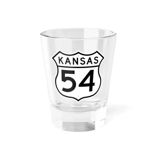 US 54 Kansas 1962 (Kansas) (Road Sign) Shot Glass 1.5oz 1.5oz - Go Mug Yourself