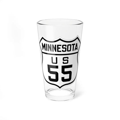 US 55 Minnesota 1926 (Minnesota) (Road Sign) Pint Glass 16oz 16oz - Go Mug Yourself