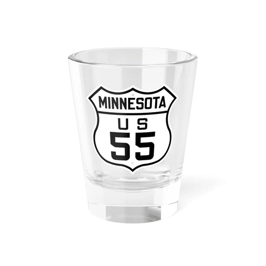 US 55 Minnesota 1926 (Minnesota) (Road Sign) Shot Glass 1.5oz 1.5oz - Go Mug Yourself