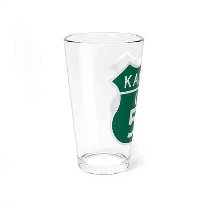 US 56 Kansas 1948 (Kansas) (Road Sign) Pint Glass 16oz - Go Mug Yourself