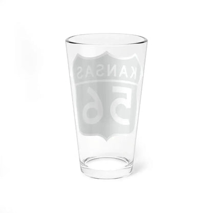 US 56 Kansas 1962 (Kansas) (Road Sign) Pint Glass 16oz - Go Mug Yourself