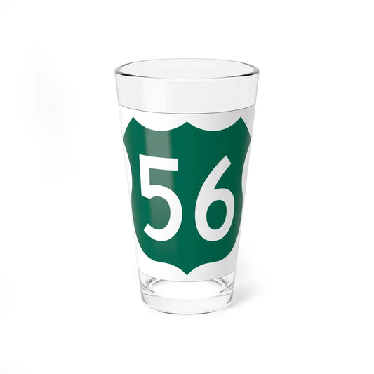 US 56 KS 1948 (Kansas) (Road Sign) Pint Glass 16oz 16oz - Go Mug Yourself