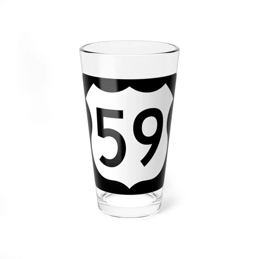 US 59 IA (Iowa) (Road Sign) Pint Glass 16oz 16oz - Go Mug Yourself