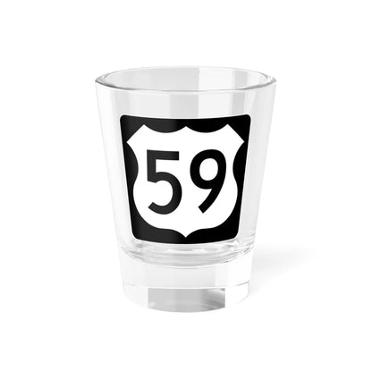 US 59 IA (Iowa) (Road Sign) Shot Glass 1.5oz 1.5oz - Go Mug Yourself