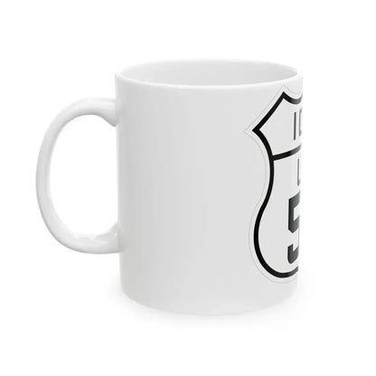 US 59 Iowa 1926 (Iowa) (Road Sign) White Coffee Mug - Go Mug Yourself