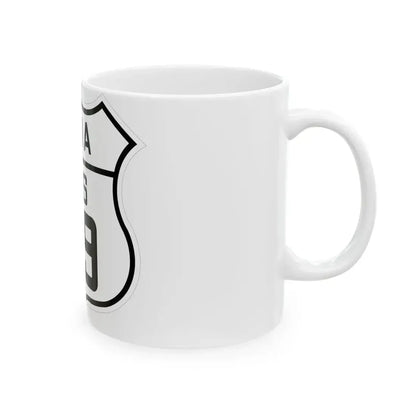 US 59 Iowa 1926 (Iowa) (Road Sign) White Coffee Mug - Go Mug Yourself