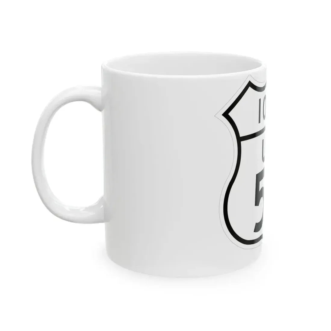 US 59 Iowa 1948 (Iowa) (Road Sign) White Coffee Mug - Go Mug Yourself
