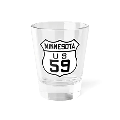 US 59 Minnesota 1926 (Minnesota) (Road Sign) Shot Glass 1.5oz 1.5oz - Go Mug Yourself