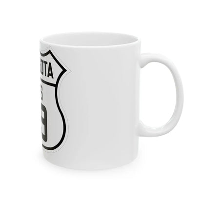 US 59 Minnesota 1926 (Minnesota) (Road Sign) White Coffee Mug - Go Mug Yourself