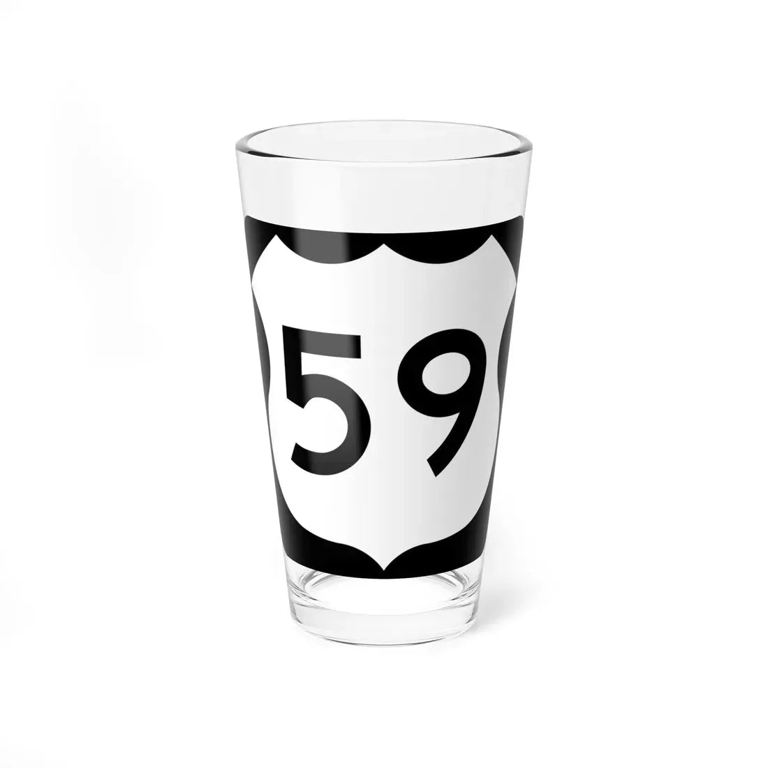 US 59 MN 1961 (Minnesota) (Road Sign) Pint Glass 16oz 16oz - Go Mug Yourself