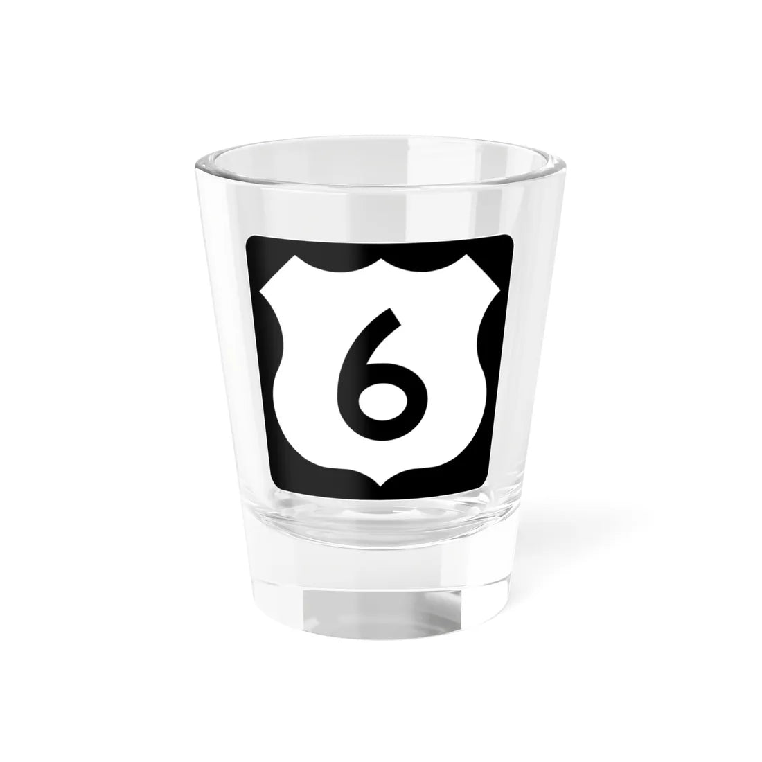 US 6 IA (Iowa) (Road Sign) Shot Glass 1.5oz 1.5oz - Go Mug Yourself