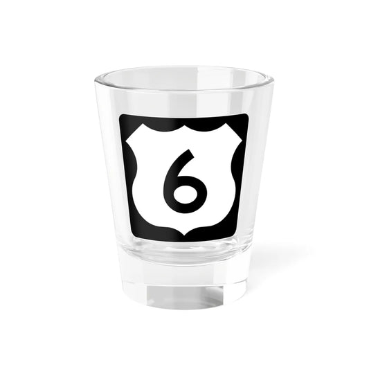 US 6 IA (Iowa) (Road Sign) Shot Glass 1.5oz 1.5oz - Go Mug Yourself