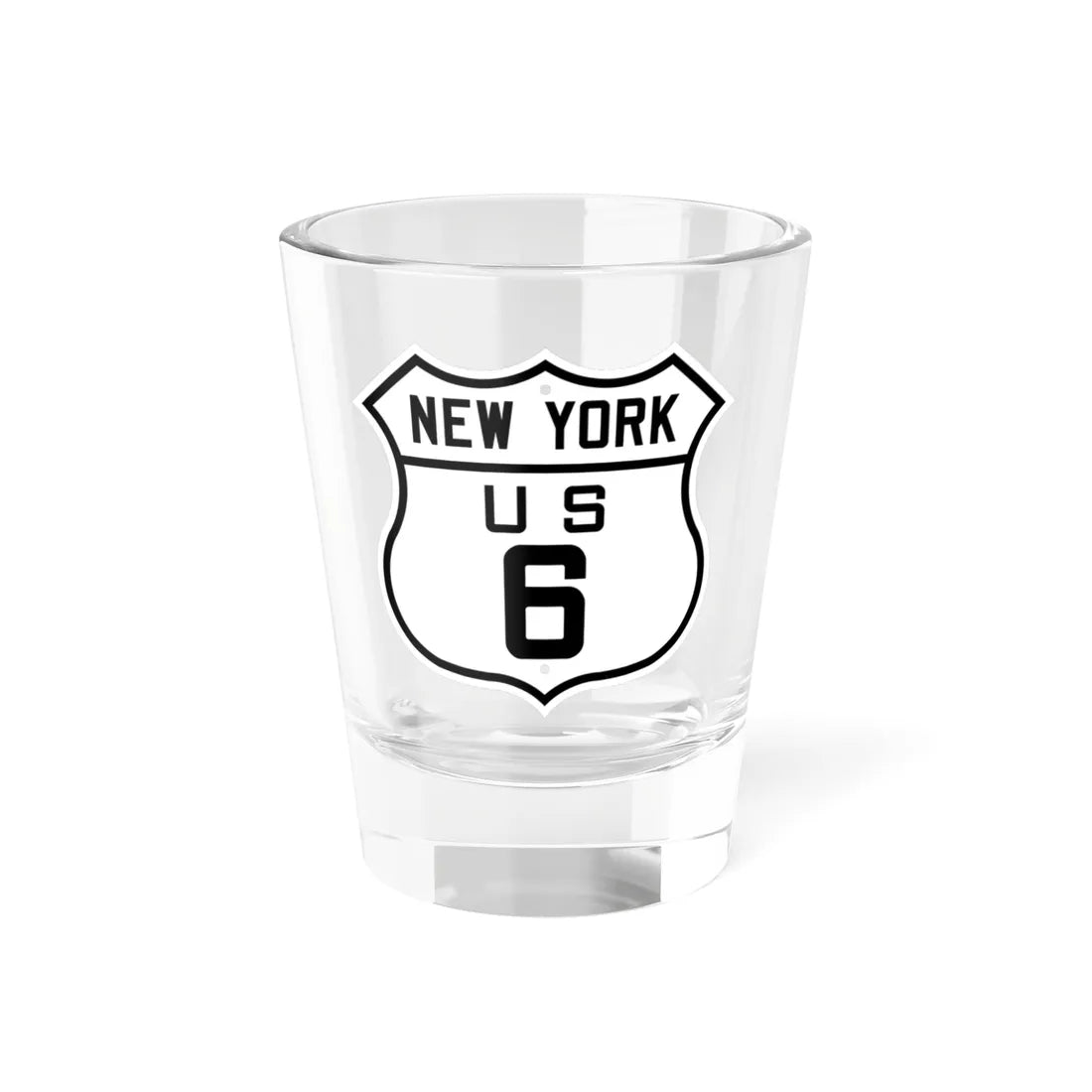 US 6 New York 1926 (New York) (Road Sign) Shot Glass 1.5oz 1.5oz - Go Mug Yourself