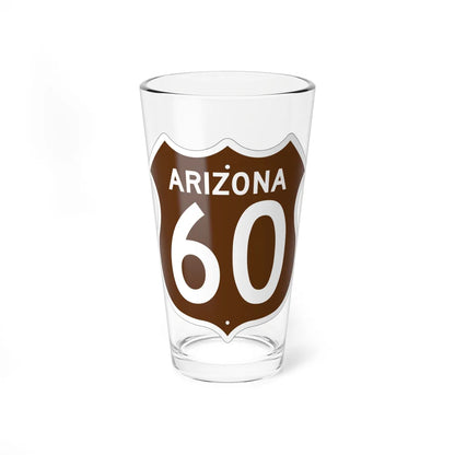 US 60 Arizona 1956 East (Arizona) (Road Sign) Pint Glass 16oz 16oz - Go Mug Yourself