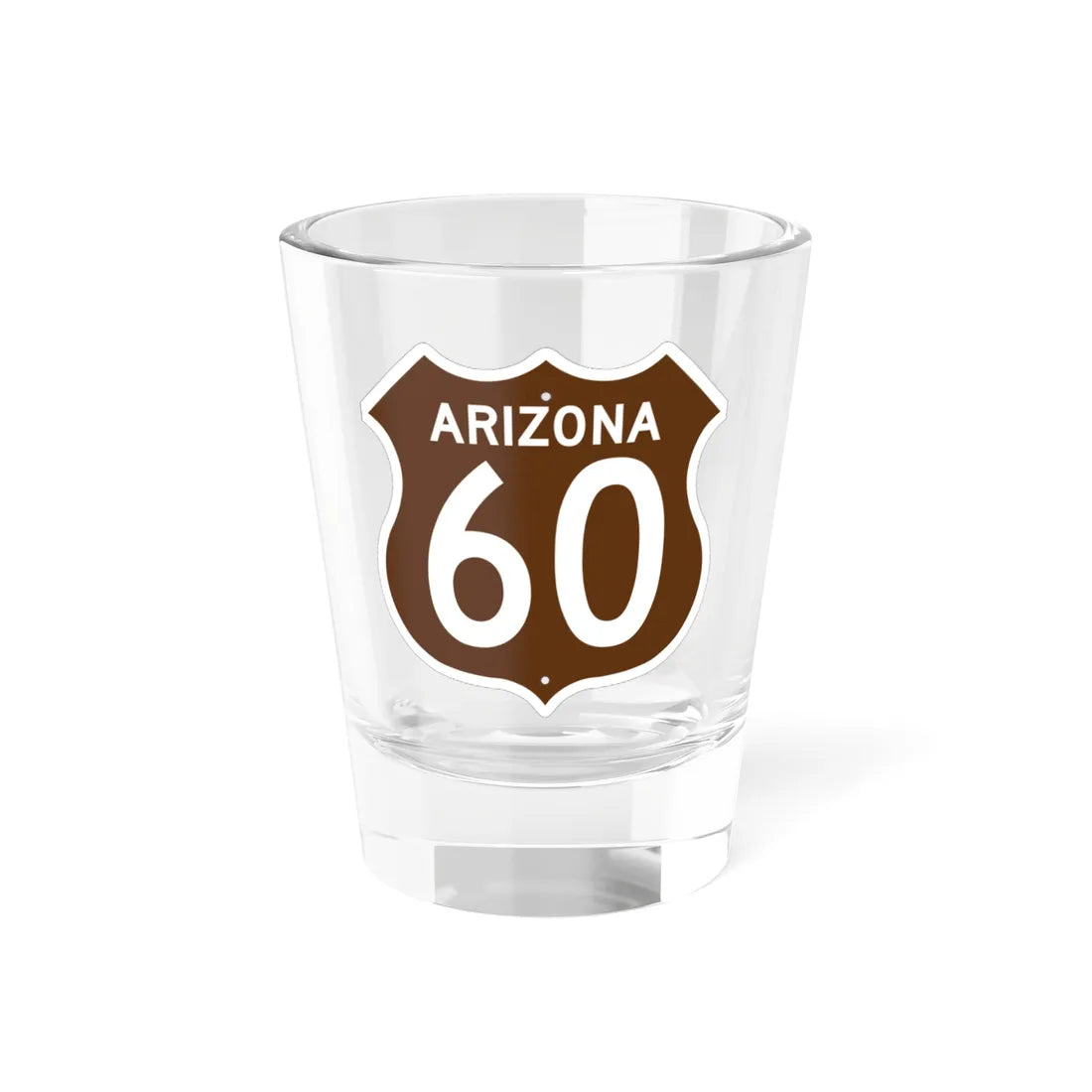 US 60 Arizona 1956 East (Arizona) (Road Sign) Shot Glass 1.5oz 1.5oz - Go Mug Yourself