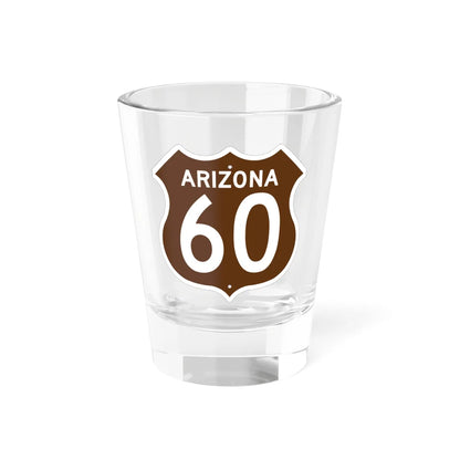 US 60 Arizona 1956 East (Arizona) (Road Sign) Shot Glass 1.5oz 1.5oz - Go Mug Yourself