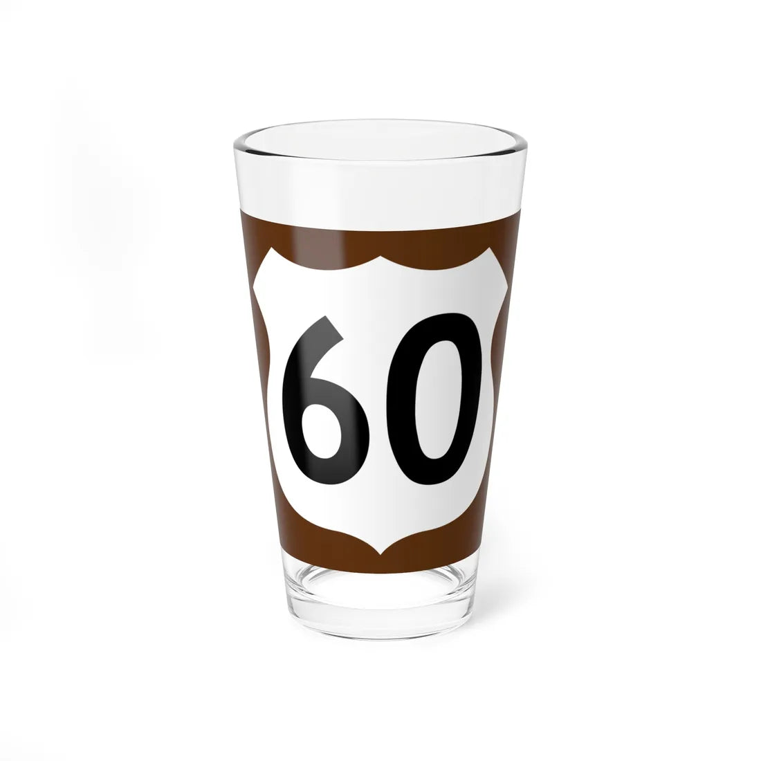 US 60 AZ 1960 east (Arizona) (Road Sign) Pint Glass 16oz 16oz - Go Mug Yourself