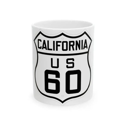 US 60 California 1926 (California) (Road Sign) White Coffee Mug 11oz - Go Mug Yourself
