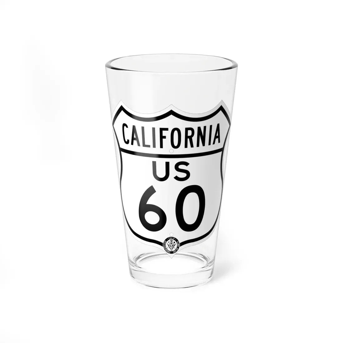 US 60 California 1948 (California) (Road Sign) Pint Glass 16oz 16oz - Go Mug Yourself