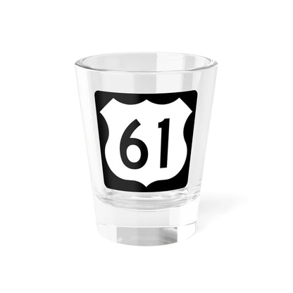 US 61 IA (Iowa) (Road Sign) Shot Glass 1.5oz 1.5oz - Go Mug Yourself