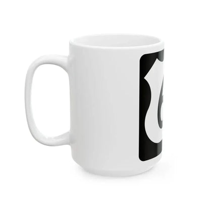 US 61 IA (Iowa) (Road Sign) White Coffee Mug - Go Mug Yourself
