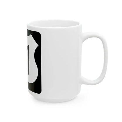 US 61 IA (Iowa) (Road Sign) White Coffee Mug - Go Mug Yourself