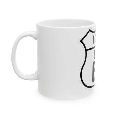 US 61 Iowa 1926 (Iowa) (Road Sign) White Coffee Mug - Go Mug Yourself
