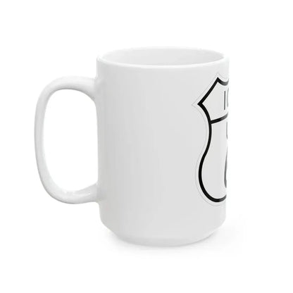 US 61 Iowa 1948 (Iowa) (Road Sign) White Coffee Mug - Go Mug Yourself