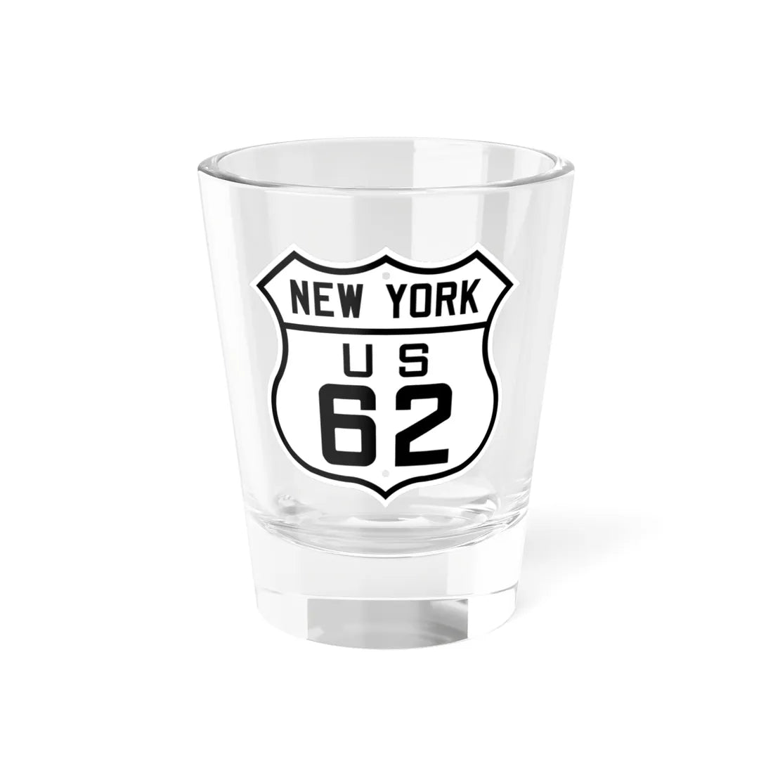 US 62 New York 1926 (New York) (Road Sign) Shot Glass 1.5oz 1.5oz - Go Mug Yourself