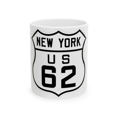 US 62 New York 1926 (New York) (Road Sign) White Coffee Mug 11oz - Go Mug Yourself