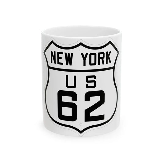 US 62 New York 1926 (New York) (Road Sign) White Coffee Mug 11oz - Go Mug Yourself