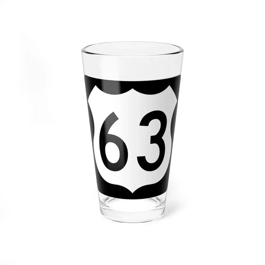 US 63 IA (Iowa) (Road Sign) Pint Glass 16oz 16oz - Go Mug Yourself