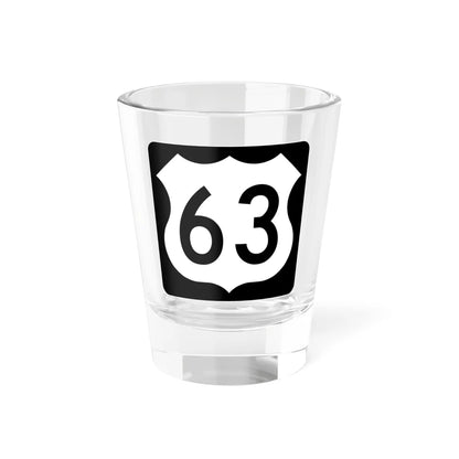 US 63 IA (Iowa) (Road Sign) Shot Glass 1.5oz 1.5oz - Go Mug Yourself