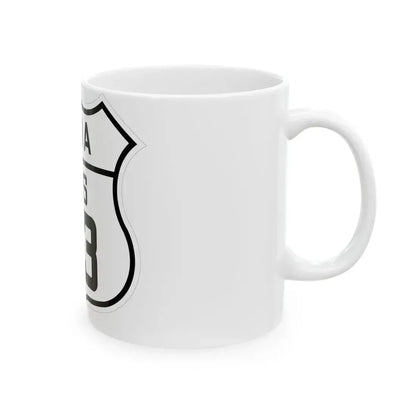 US 63 Iowa 1926 (Iowa) (Road Sign) White Coffee Mug - Go Mug Yourself
