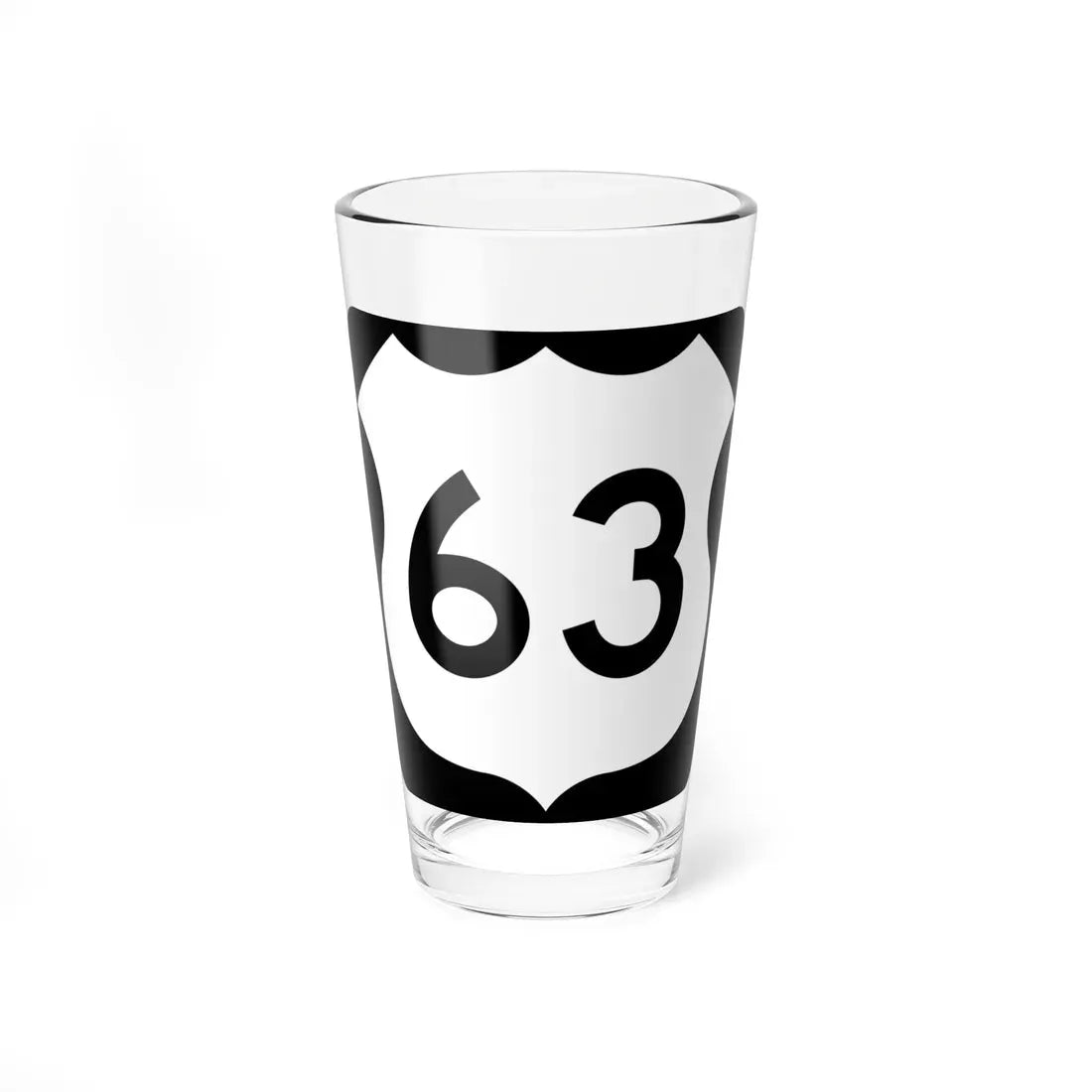 US 63 MN 1961 (Minnesota) (Road Sign) Pint Glass 16oz 16oz - Go Mug Yourself