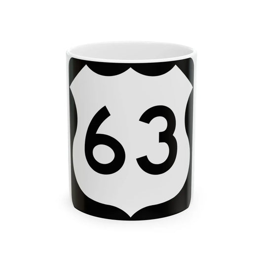 US 63 MN 1961 (Minnesota) (Road Sign) White Coffee Mug 11oz - Go Mug Yourself