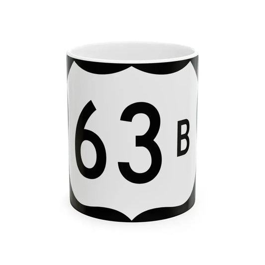 US 63B (Arkansas) (Road Sign) White Coffee Mug 11oz - Go Mug Yourself